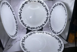 Set of 4 Corning Tropical Breeze 10 1/4" Dinner Plates Black - Picture 1 of 4