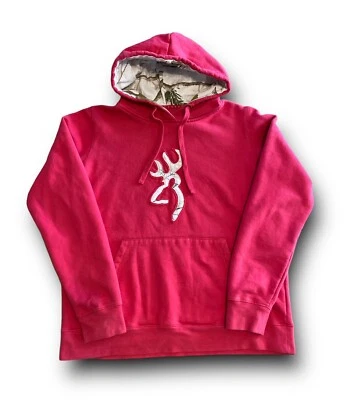 Sudadera con capucha de caza marrón rosa para mujer cabeza de ciervo RealTree talla XL Break-Up Country Foto 1 de 4