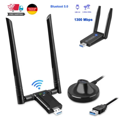 WLAN Adapter USB Stick 1800Mbps WiFi Dual Band 5GHz Antenne PC DE DHL - Bild 1 von 4