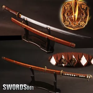 Japanese Officer Saber Samurai Katana Sword Folded Steel Blade Rosewood Scabbard - Picture 1 of 12