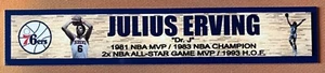 JULIUS "DR. J" ERVING PHILADELPHIA 76er VOLLFARBIGES NAMENSSCHILD - Bild 1 von 1