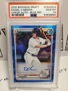Daniel Cabrera 2020 Bowman Draft Chrome 🔥 Auto Blue #d /150 PSA 10 🔥 Tigers - Picture 1 of 1