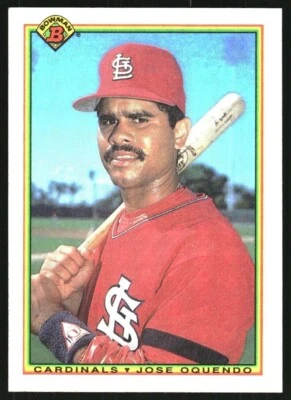 1990 Bowman St. Louis Cardinals Baseball Card #200 Jose Oquendo - Image 1 of 2