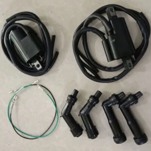 Ignition Coils & Spark Plug Cap Set For Honda CB350F CB400F CB500K CB550F CB550K - Picture 1 of 8