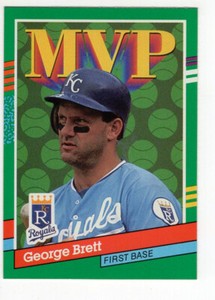 1991 Donruss MVP George Brett (HOF) #396 Kansas City Royals
