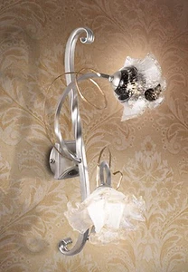 Wandleuchte Klassisch Metall Und Glas, Silber - Bild 1 von 1