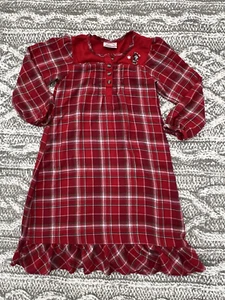 Disney Store Exclusive Minnie Mouse Size 4/XS Red Plaid Long Sleeve Nightgown - Picture 1 of 18