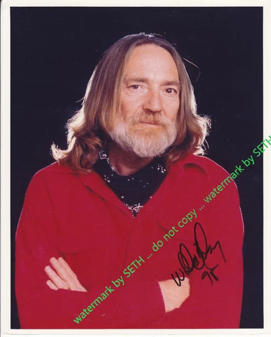WILLIE NELSON hand signed 8x10 photograph | autographed photo Cover