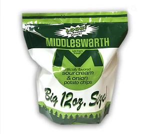 Middleswarth Potato Chips Sour Cream & onion flavor 6- 12oz resealable bags - Picture 1 of 1