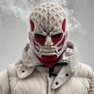 ATTACK ON TITAN Knitted Headgear Handmade DIY Skull Mask Face Cover for Winter