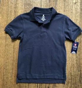 New Boys Chaps Navy Blue Polo Style Shirt Size 5/6 M Boys Approved Schoolwear - Picture 1 of 3