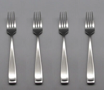 Oneida Stainless Flatware - SATIN MODA Salad Forks - Set of Four New