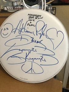 Artimus Pyle & Bob Burns Signed Lynyrd Skynyrd Drum Head - Picture 1 of 1