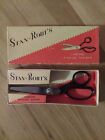 Vintage Stan - Robts Chrome Pinking Shears Scissor  With Original Box