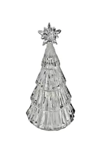 Lead Crystal Christmas Tree Starshine Sculpture MIKASA Holiday 8.25" x 4.25" - Picture 1 of 16