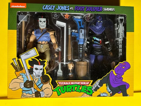 NECA TMNT Casey Jones & Foot Soldier SLASHED 2-Pack Mutant Ninja Turtles 🔥 Cover