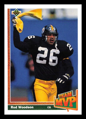 Rod Woodson #473 1991 Upper Deck Pittsburgh Steelers Football - Image 1 of 2
