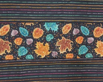 Tela complementaria 3 piezas acolchado algodón 1+, 2, 3+ yardas otoño otoño hojas líneas Foto 1 de 4