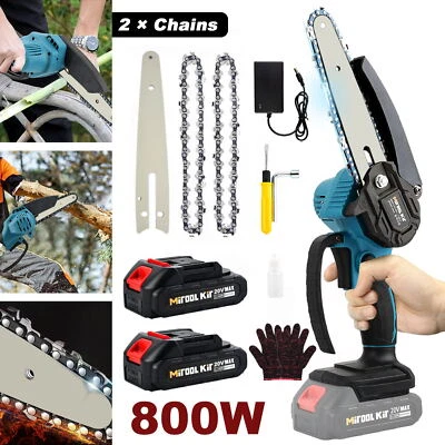 MITOOL KIT 6 Zoll Mini Akku Kettensäge Bürstenloser Handkettensäge + 2 Akku Für Makita