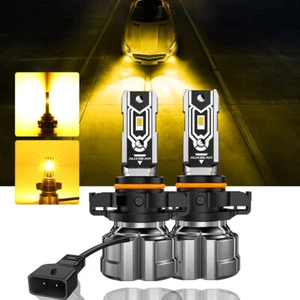 AUXBEAM 5202 2504 LED Bulb Fog Light Kit Driving DRL Lamp 20000LM Golden Yellow - Bild 1 von 12