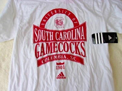 全新带标签 Adidas T、Youth L、14/16 或 XL,18/20,宽松,南卡罗来纳州,白色,棉质 — 第 1/4 张图片