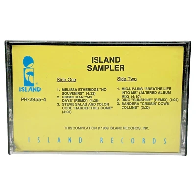 ISLAND SAMPLER Promo Cassette Tape Melissa Etheridge Himmelman Dino PR-2955-4 - Image 1 of 4