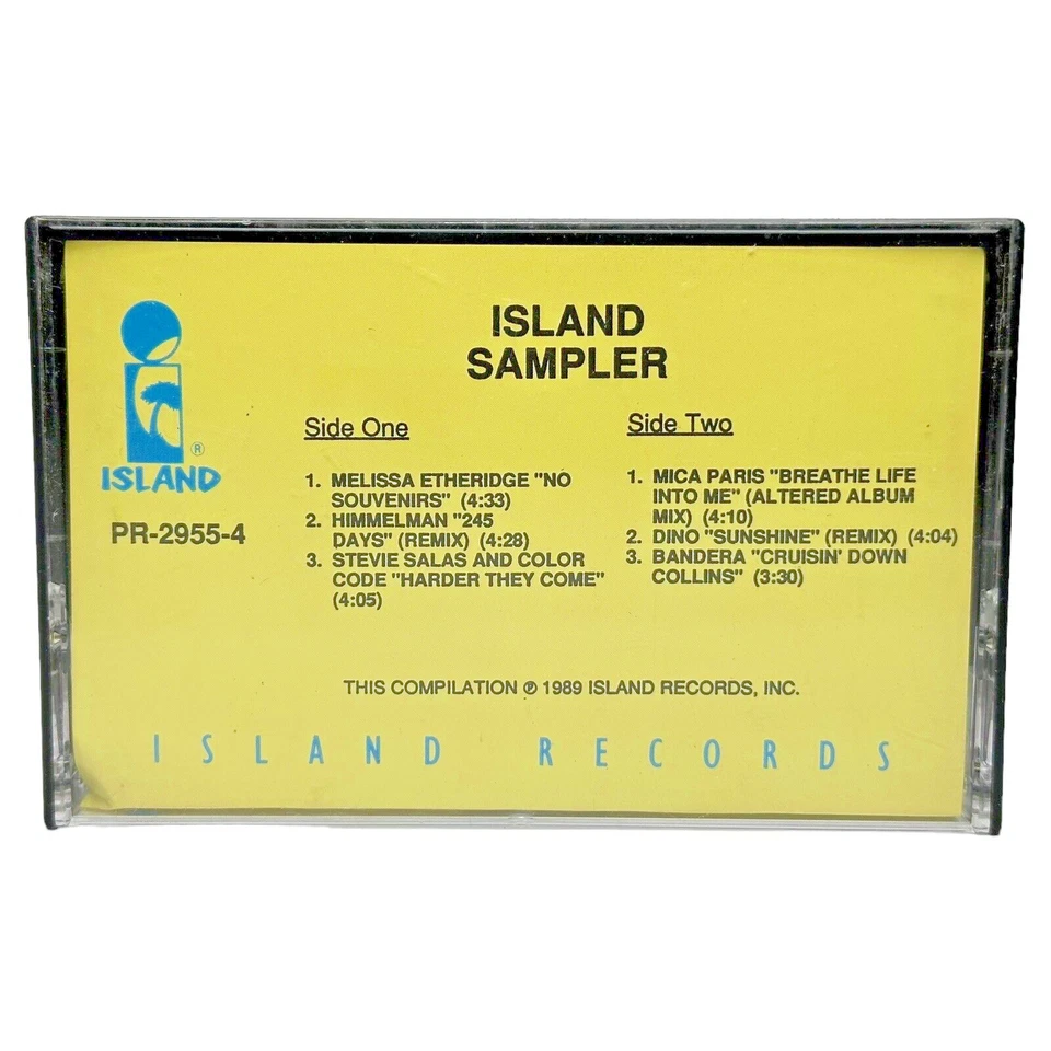 ISLAND SAMPLER Promo Cassette Tape Melissa Etheridge Himmelman Dino PR-2955-4 - Image 1 of 4