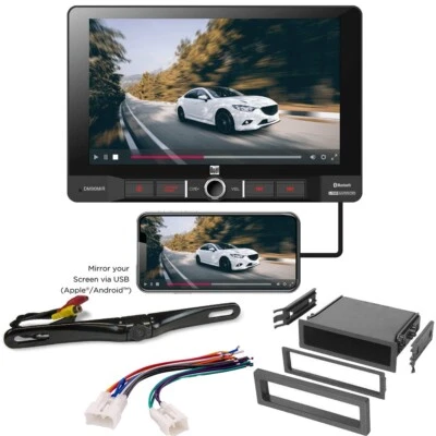 Pantalla DIN única de 9" con espejo USB estéreo para automóvil para Toyota Tacoma 1995-2004 Foto 1 de 4