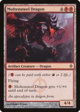 Moltensteel Dragon New Phyrexia HEAVILY PLD Artifact Red Rare MTG CARD ABUGames