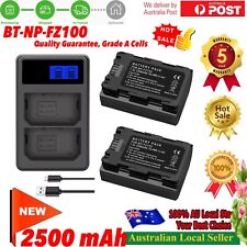 2PC Battery +Dual Charger for Sony NP-FZ100 BC-QZ1 Sony a9 a7R III a7 III,A6600