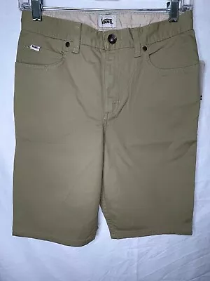 VANS Boy's Walter Stretch Chino Shorts Khaki Nwt - Image 1 of 4