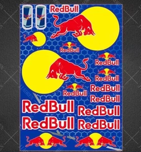 Red Bull Universal RedBull Energy Decal Sticker Sheet Car Van Drift Rally Garage - Picture 1 of 1