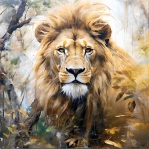 Lion Stone Accent & Decor Tile Ray Powers Backsplash Animal Art OB-RPA279AT-TS - Picture 1 of 2