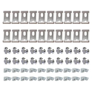 20Sets 10 Extrusion Brackets 1" x 1" 1010 Series Aluminum Extrusion Profiles ... - Picture 1 of 7