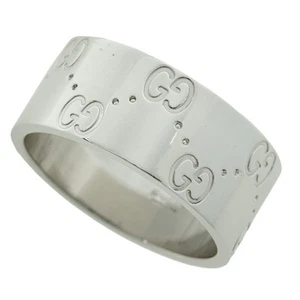 GUCCI interlocking G icon ring K18WG white gold TS#016 - Picture 1 of 5