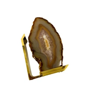 ANNA New York Agate Geode Gold Book End - Picture 1 of 5