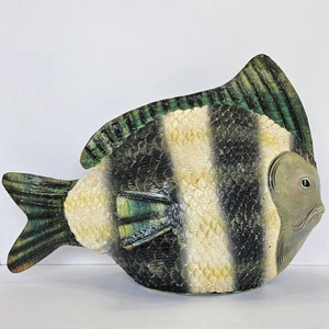 Vintage Large Paper Mache Fish Colorful Beautiful  - Picture 1 of 13