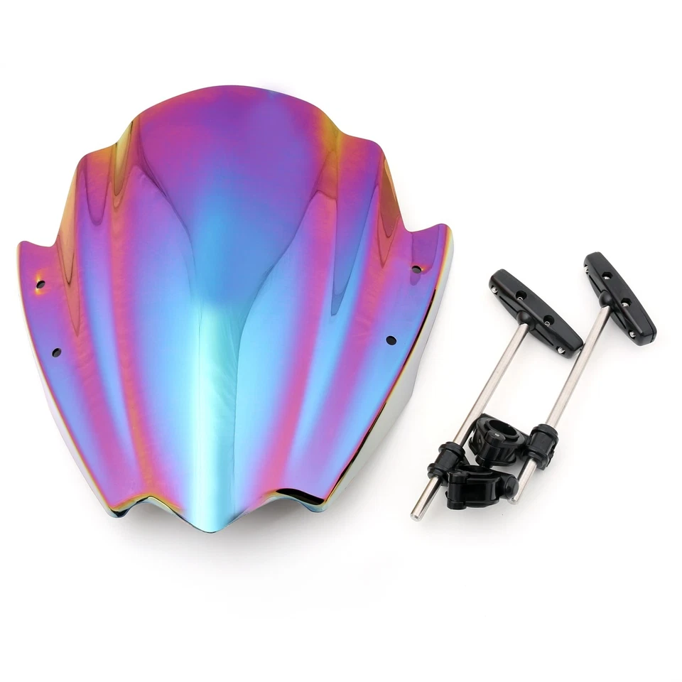 Universal Motorcycle Windshield 7/8" & 1" Handlebar Mount For Harley Iridium Foto 1 de 4