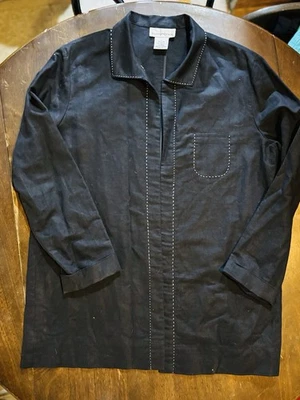 Chaqueta ligera Evan-Picone negra talla L para mujer manga tres cuartos Foto 1 de 4