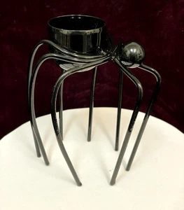 Rare-Yankee Candle Metal Black Spider Tea Light Holder -halloween decor - Picture 1 of 13