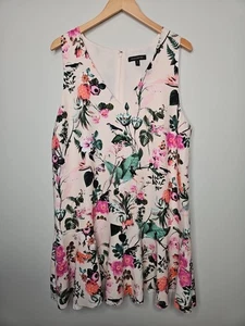 Banana Republic Dress 18 Petal Pink Floral Bird Butterfly CottageCore Fairy Boho - Picture 1 of 16