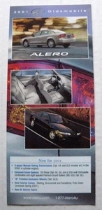 2001 Oldsmobile Alero Dealer Sales Brochure Spec Sheet - Picture 1 of 3