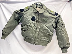 US Military CWU-45/P Cold Weather Flyers Aramid Flight Jacket Sage Large Reg - Picture 1 of 7