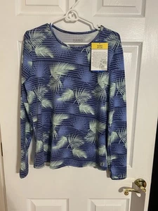 Hang Ten große blaue Taschen UPF 50 Langarm Rash Guard Schwimmshirt Large neu mit Etikett!  - Bild 1 von 2