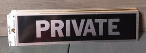 Private Sticker Self Adhesive 2x8 Black and Silver - Picture 1 of 1