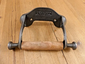 Toilettenpapierhalter Gusseisen Bad Wandbefestigung Metall & Holz *LESEN* - Bild 1 von 9