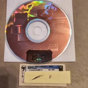 MICROSOFT WINDOWS 2000 Professional With Key Please Read Description - Photo 1/10