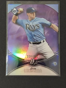 2016 Bowman Platinum Purple Parallel #14 Evan Longoria Tampa Bay Rays /250 - Picture 1 of 1