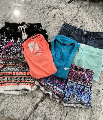 Girls Shorts & Tops Sz  S, Takara, Girl, Nike, PLACE, Yogalicious-8 pcs EUC - Image 1 of 4