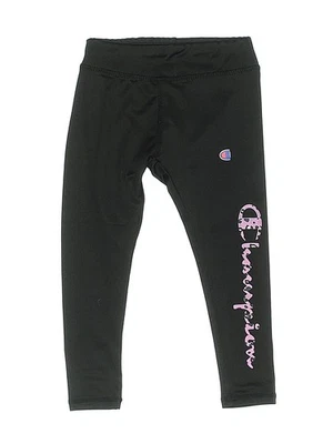 Pantalones informales negros Champion para niñas 2T Foto 1 de 2